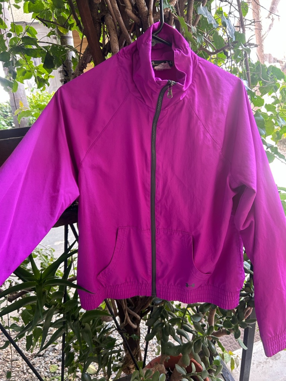 Under Armour Women's Bright Fuchsia Full-Zip Bomber Jacket